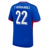 Camiseta de fútbol Francia T. Hernandez 22 1ª equipación Euro 2024
